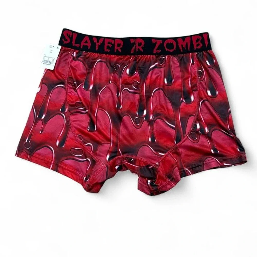 NWT Zombie Slayer Boxer Briefs Blood Drip Cyber Mall Goth Boys S Mad Engine